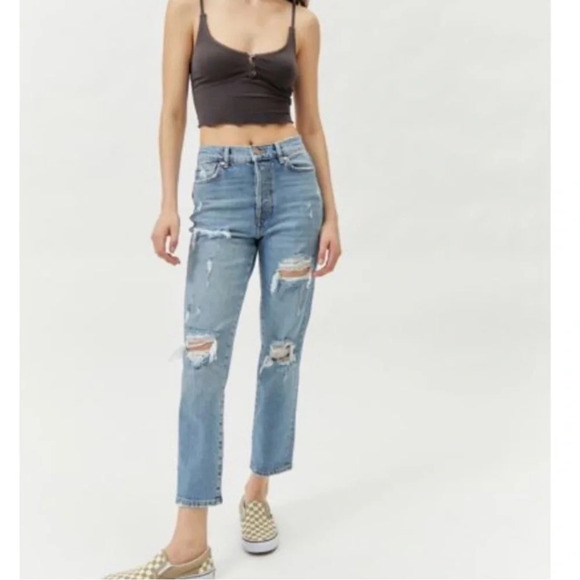 Urban Outfitters Denim - Urban Outfitters BDG High Rise Distressed Straight Jeans size 27